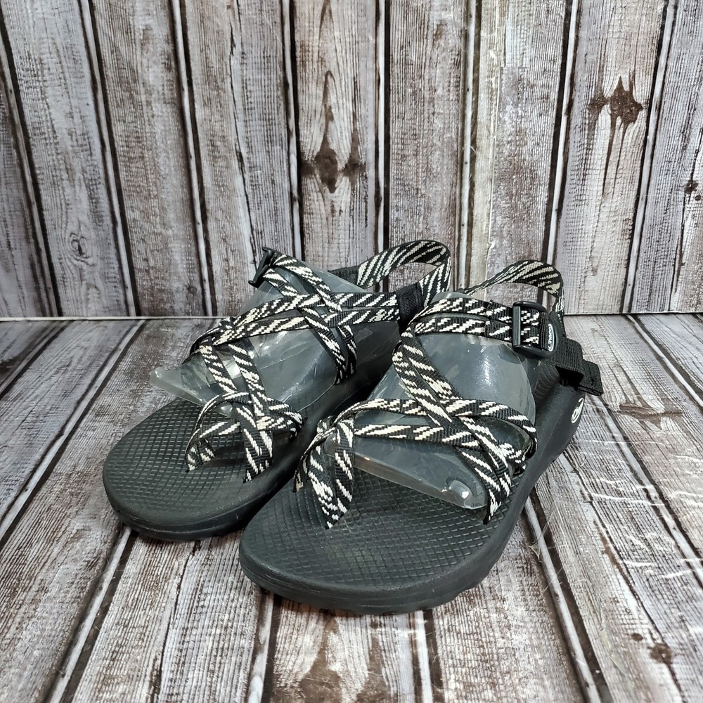 Chaco Women's Z Cloud X2 Black Zebra Strappy Trail Hiking Sandals Size W 10